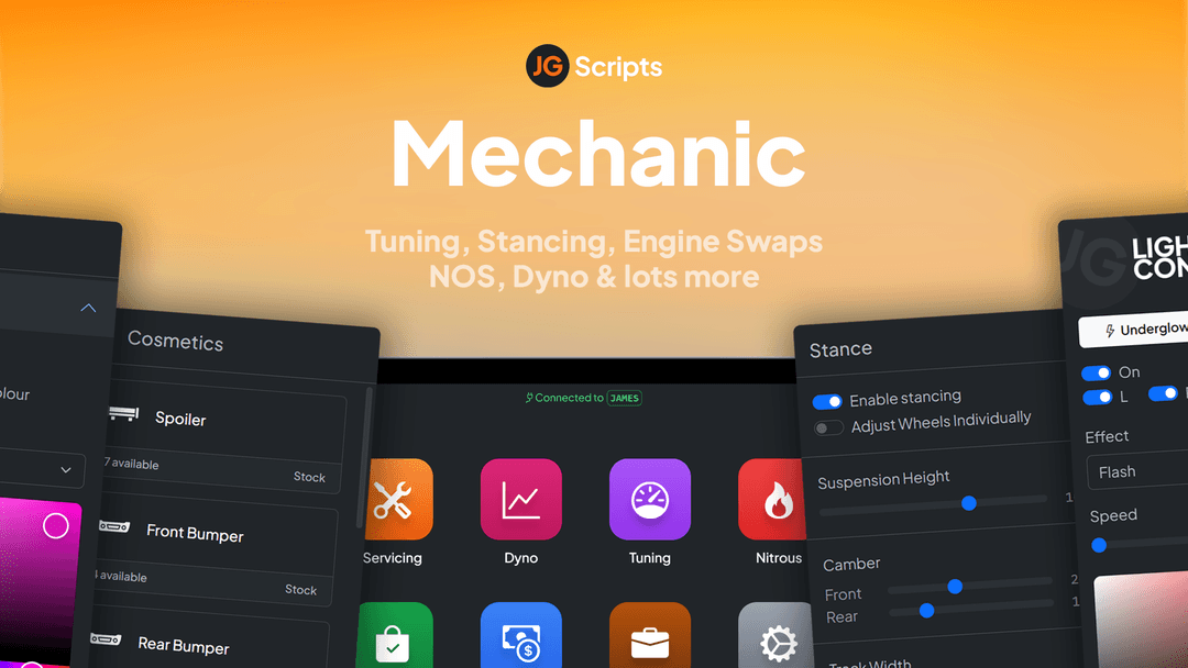 Mechanic | JG Scripts | QBCore, Qbox & ESX FiveM Scripts